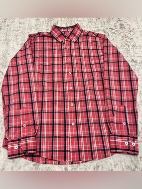 Southern Tide Red Plaid Button-Down Shirt